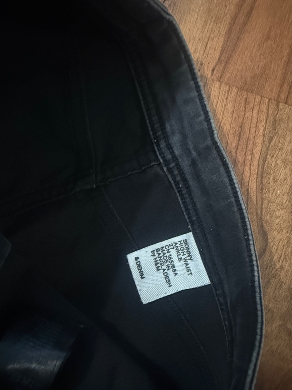 H&M Black Distressed Raw-Hem Skinny Jeans - Picture 5 of 7